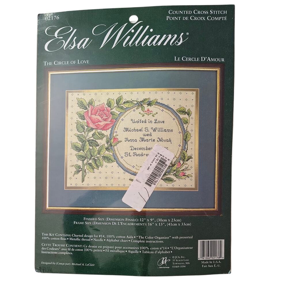 Elsa Williams Counted Cross Stitch Kit 02176 Circle of Love